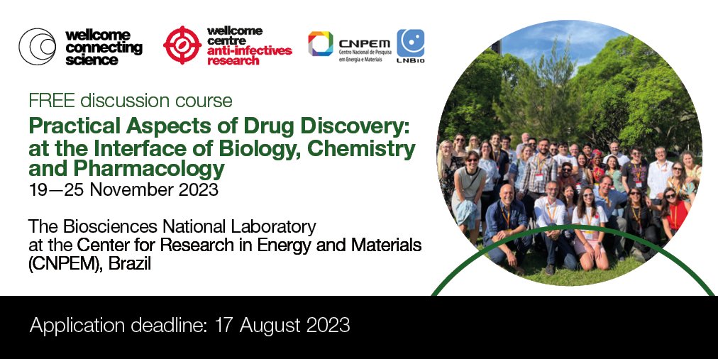 Apply for your FREE place to attend Practical Aspects of #DrugDiscovery 2023 (Brazil) by 17 August! 📩 bit.ly/43gAtad

Join expert instructors to learn how to develop, implement, and manage successful drug discovery programmes, tailored to regional needs in #LatAM.💊