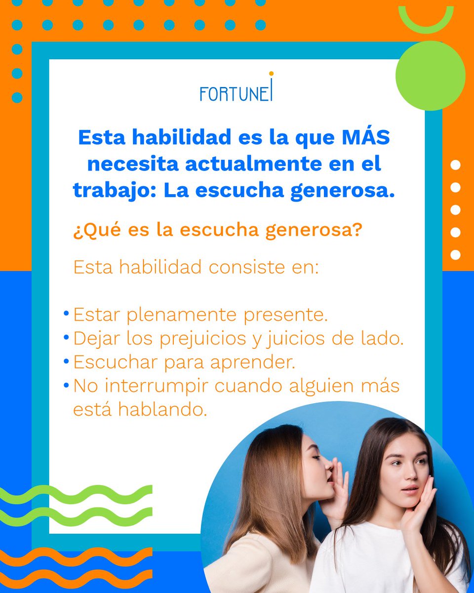 thefortuneiwork's tweet photo. ¿Escuchar con generosidad? 🧏👇👇👇

#empleo #trabajo #work #job #escuchar #habilidad #vidalaboral #ayuda #empleabilidad #consejoslaborales https://t.co/It7DVprXNh