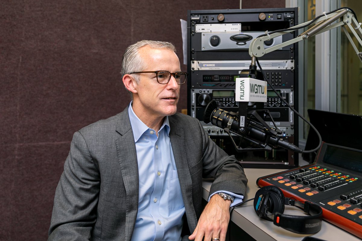 GeorgeMasonU's tweet photo. On the 50th episode of the @GeorgeMasonU #AccesstoExcellence podcast, former @FBI director Andrew McCabe joins @GMUPres to discuss the most important and controversial moments in his career! #MasonNation 💚💛🎙️

🎧: https://t.co/fMiuJvuSY2

📷: OUB https://t.co/j2aTKqsqv9