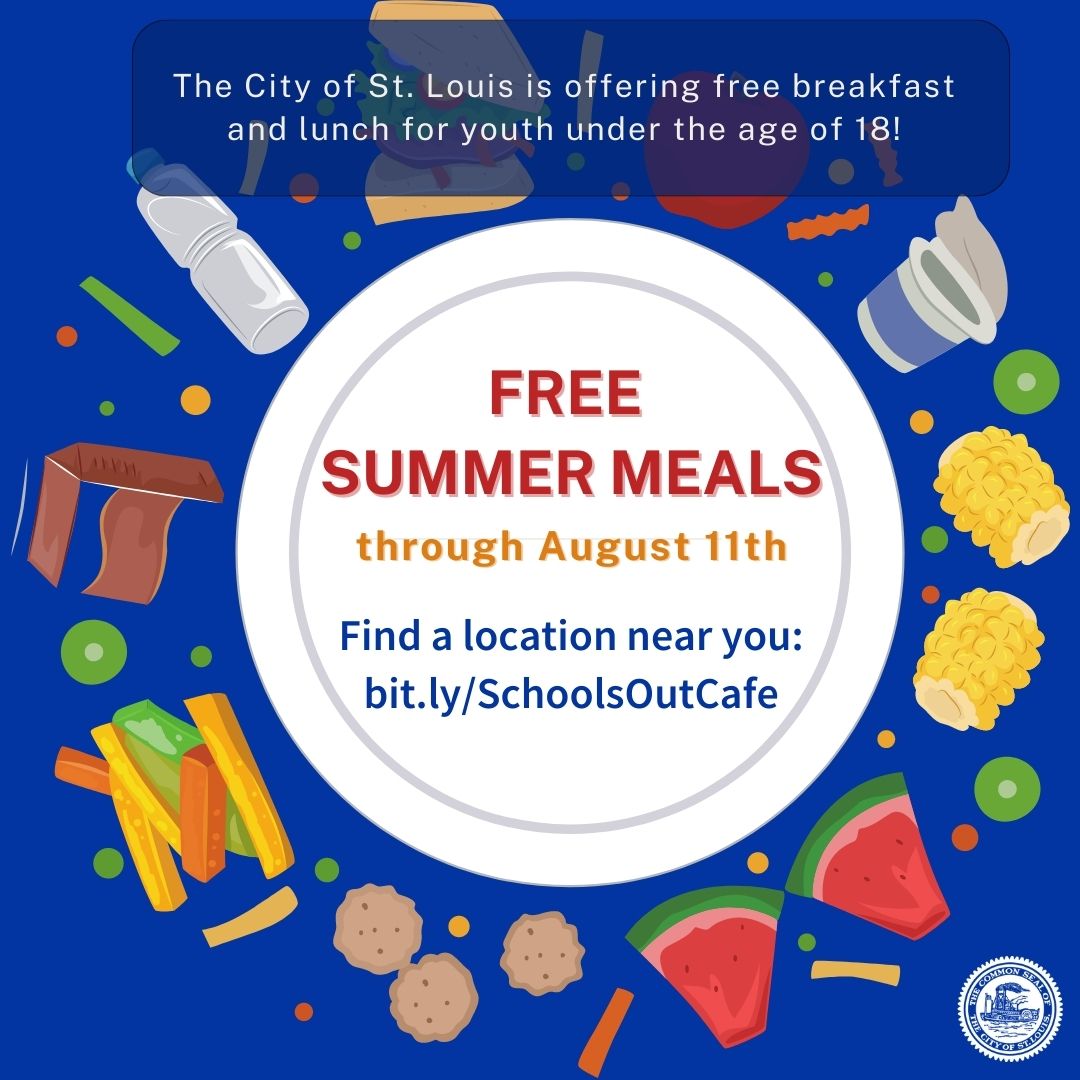 School is out, but healthy meals for kids are available year-round! This summer, free meals are available for youth under the age of 18. Visit this link for more information and meal service locations: bit.ly/SchoolsOutCafe