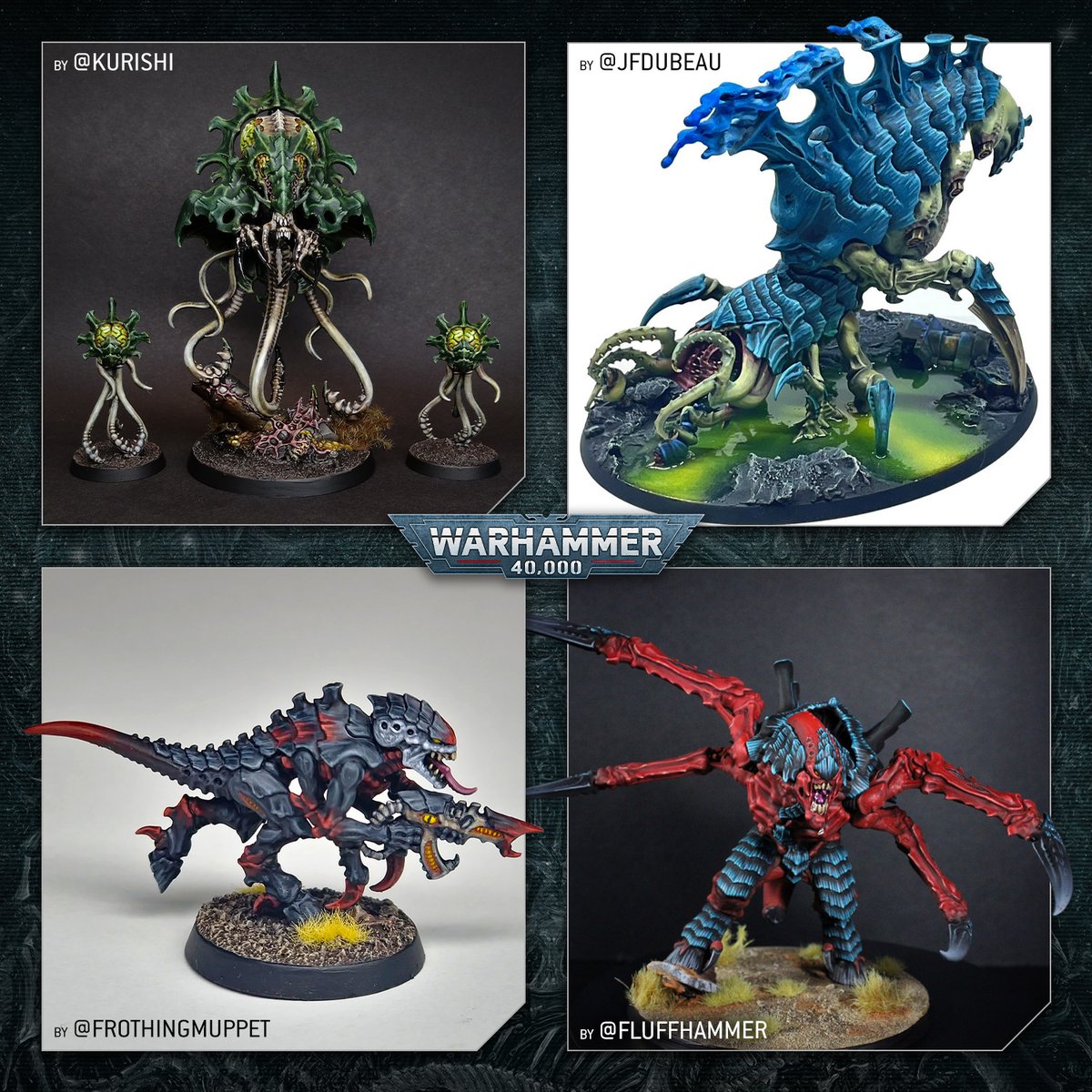 warhammer's tweet photo. You have greatly pleased the Hive Mind! 

Check out these awesome Tyranids miniatures from across the community: https://t.co/fPOP6ypQ1Z 

#WarhammerCommunity https://t.co/hTqiMnZs59