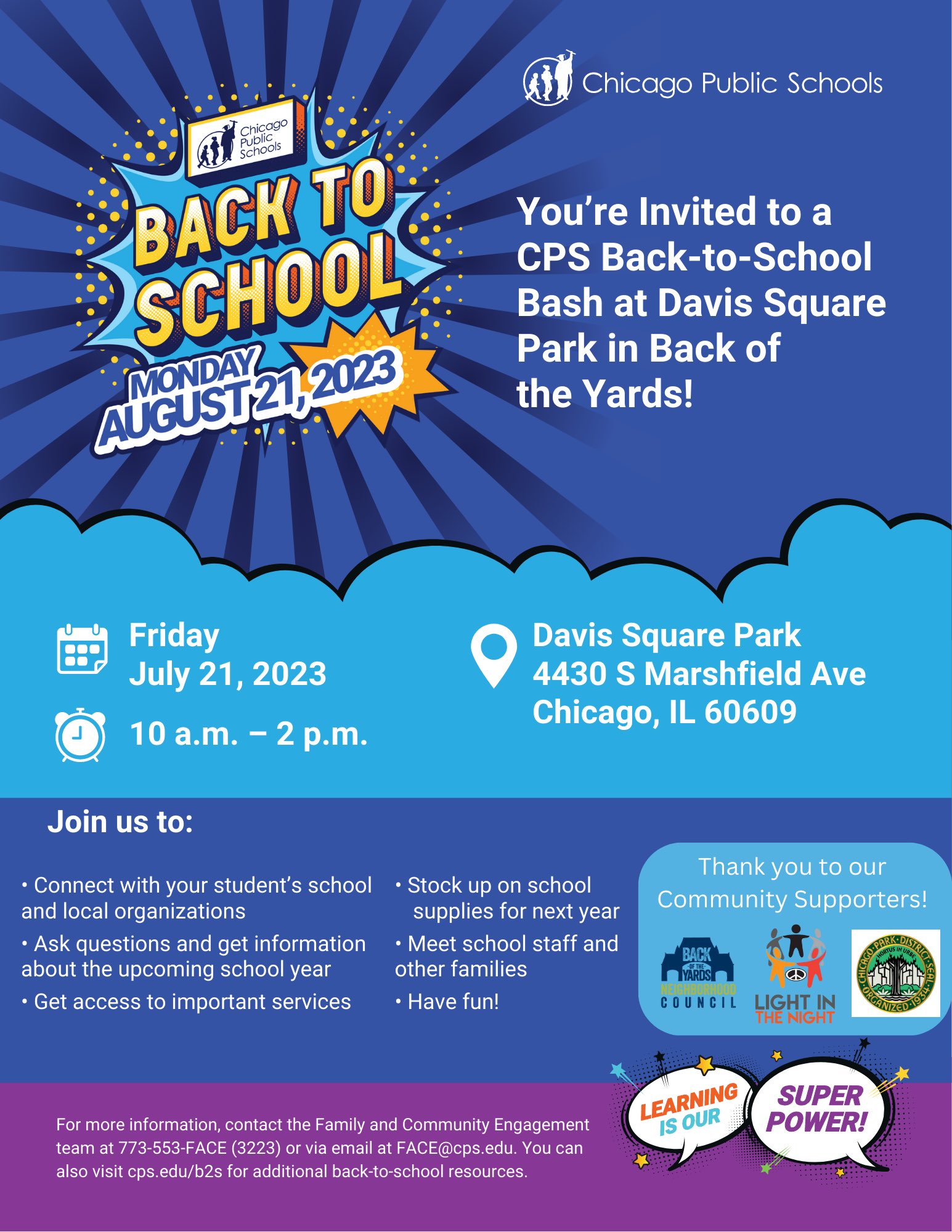 CPS hosts Back-to-School Bash at Davis Square Park - CBS Chicago