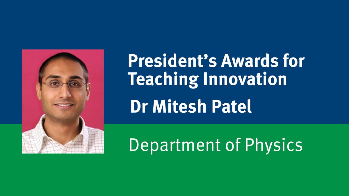 ImperialSci's tweet photo. Dr Mitesh Patel from @ImperialPhysics won the award for outstanding innovations relating to teaching practice! https://t.co/ediM4ARQ2g