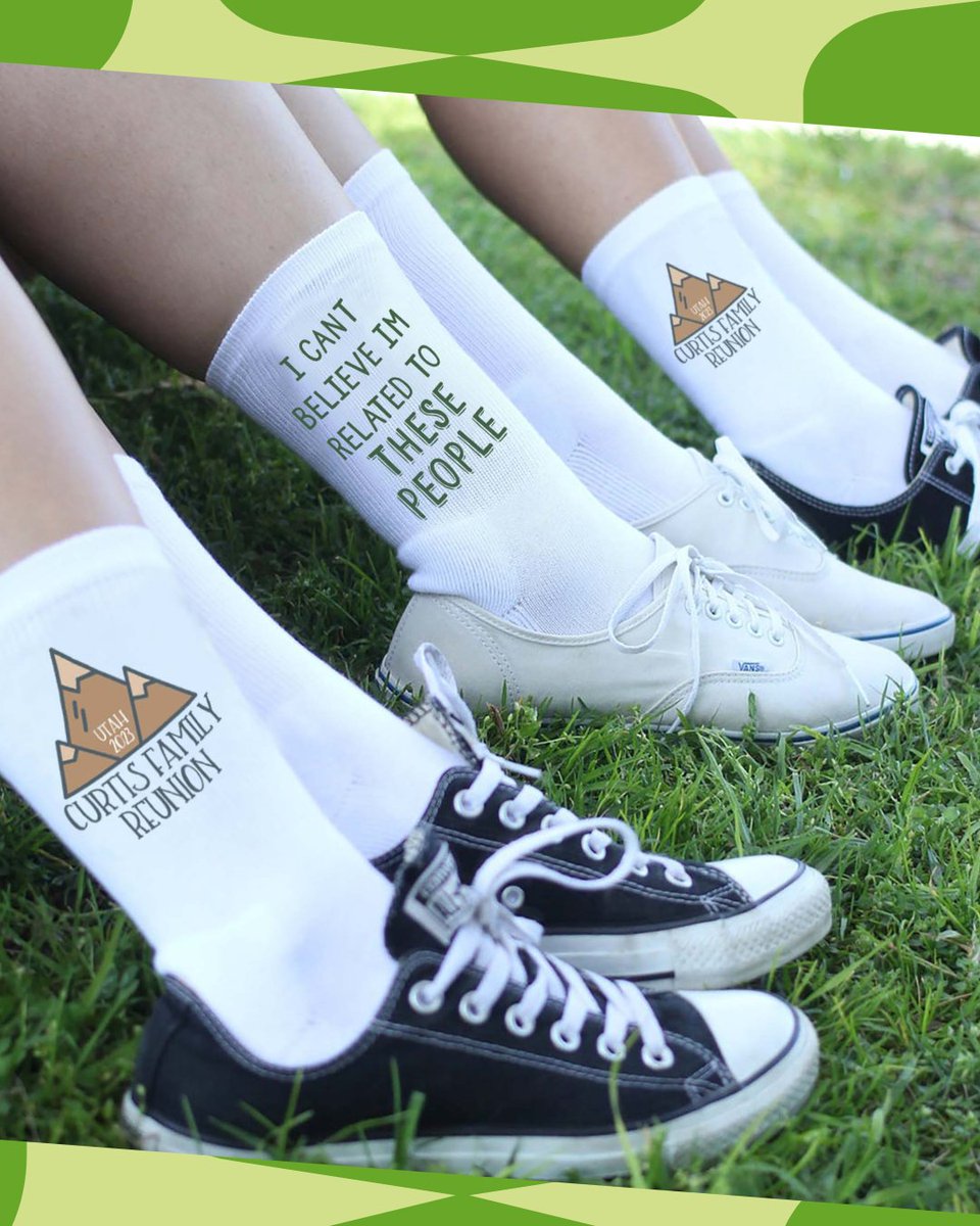 sockprints's tweet photo. For that upcoming summer Family Reunion. Design your own socks for your next get-together. We're happy to help! 🧦👩‍👩‍👦‍👦👪👩‍👩‍👦‍👦😍

#familyreunion #familyreunions #familyreunionshirts #customsocks #socks https://t.co/g2gBS6aBNd