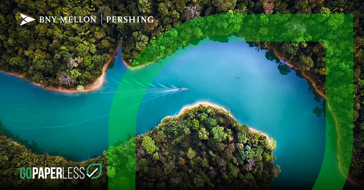 Pershing's tweet photo. If you have you been enjoying the great outdoors this summer, help us shrink our carbon footprint and protect the environment by going #PaperFree. Learn more and #GoDigital today: https://t.co/DRX9ruc4hM https://t.co/4mQndOO8t5