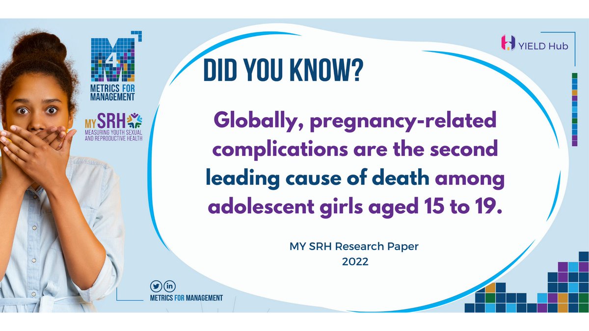 Unmet adolescent and young adult SRH needs can have particularly serious health consequences. Our Youth Advisory Group will soon address these issues during #WD2023 with @Hub_YIELD: rb.gy/ibqr9 #YouthPartnership #ActionLearningGroup