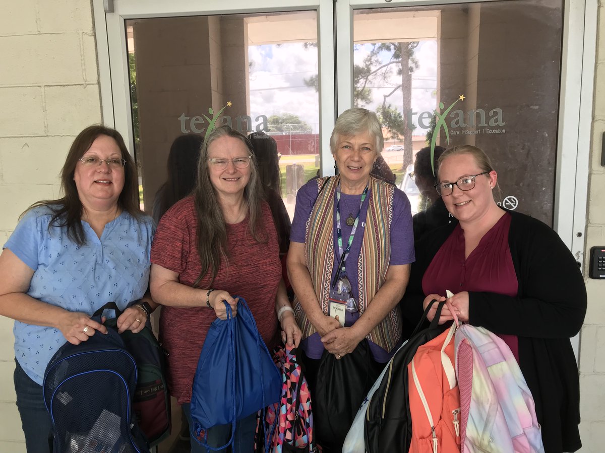 Staff in our reimbursement department worked together to donate 12 backpacks filled with personal hygiene items to the Texana Crisis Center. These items will help those homeless or going into a rehab facility. If you would like to donate items, please email info@texanacenter.com