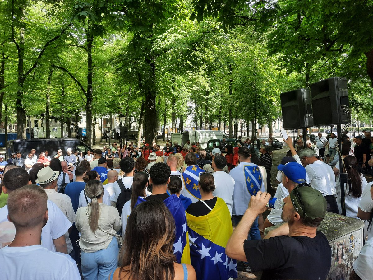 Remembering Srebrenica genocide in The Hague, #NeverForget