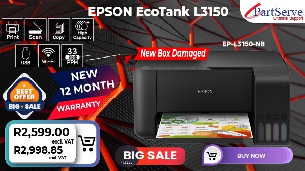 Daily Deals - Epson Printers #PartServeChannelSupport #DailyDeals #EPSON #Printers #refurbished #EcoTank #PartServeChannelSupport #DailyDeals #EPSON #Projectors #refurbished #HDMI #Entertainment #Business shop.partserve.co.za/specials/view/…