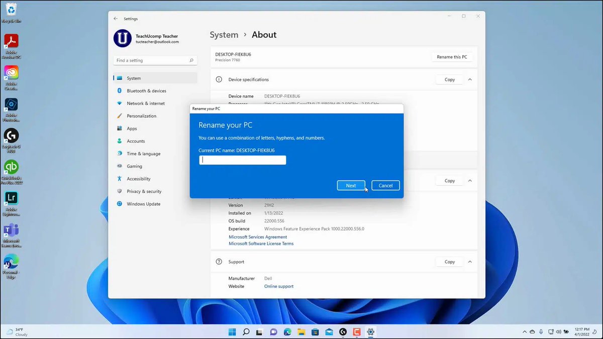 teachucomp's tweet image. Rename your computer in Windows 11. #windowstutorial #windowstraining #Windows11
teachucomp.com/change-the-com…