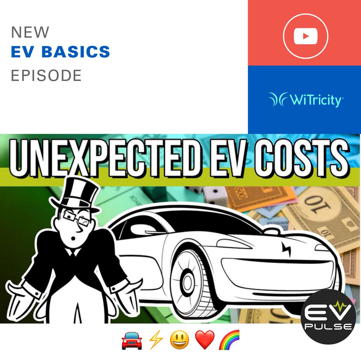 WiTricity's tweet photo. Check out the latest #EVbasics episode by @EVPulseOnline to learn 🔟 unexpected expenses that all EV owners should have on their radar. 💲⚡🚗 
👉 https://t.co/2NNKmhLGFV 

#EVOwners #KnowBeforeYouGo https://t.co/VhIKZLJPeJ