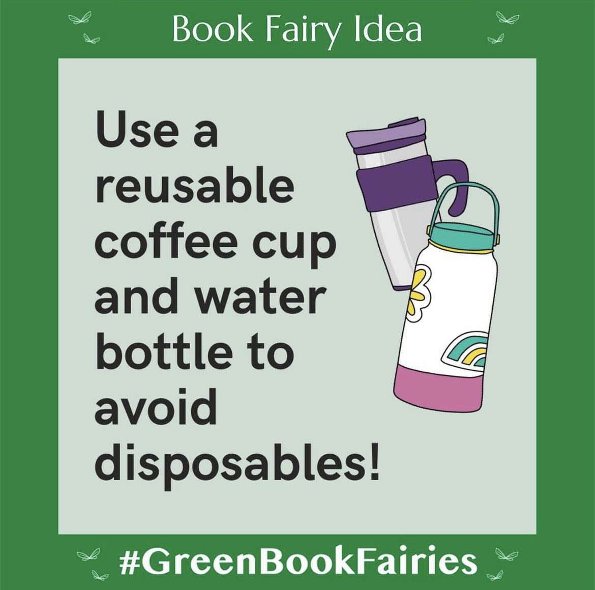 bookfairies_ct's tweet photo. Today the #GreenBookFairies are talking about on the go thirst quenchers!
Who doesn't love getting a coffee or tea on the go?

#BelievelnBookFairies #PlasticFreeJuly
#gogreen #ecofriendly #ecofriendlyliving #plasticfree #zerowaste #reusables #saynotoplastic #bansingleuse https://t.co/ek2OiFj6ee