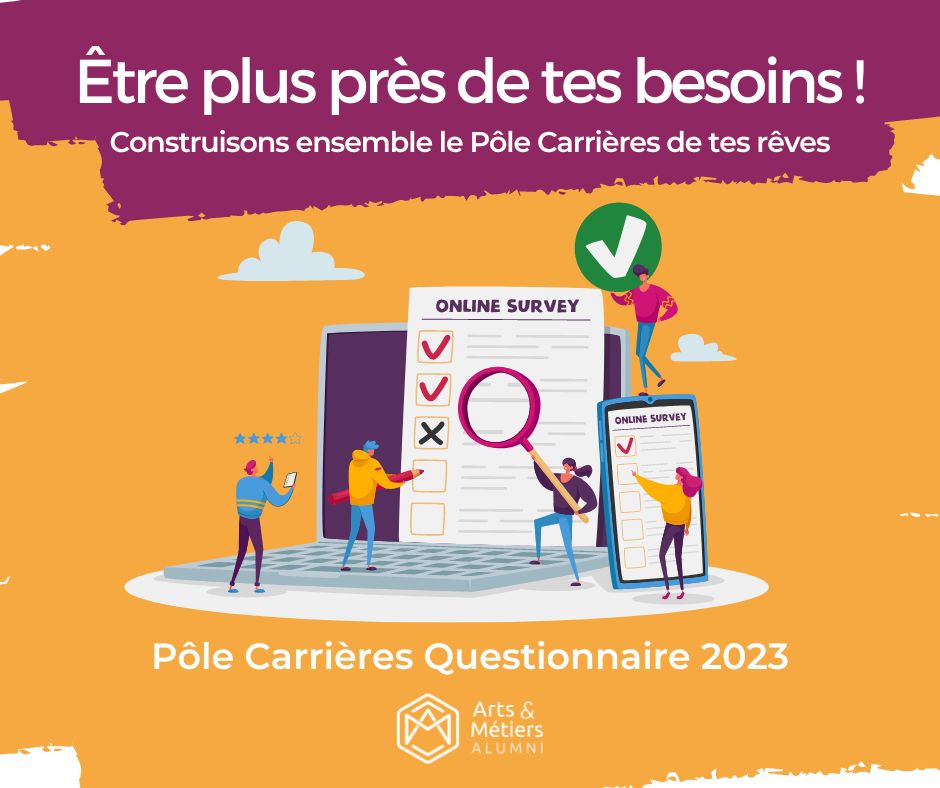 [Sondage] Plus que 5 jours pour répondre au questionnaire du Pôle Carrières. Quelle est votre situation ? Quels sont vos besoins et vos enjeux ? Vos réponses sont essentielles pour construire le Pôle Carrières de vos rêves !
Pour participer, rdv sur lnkd.in/ekuf8Dwf
