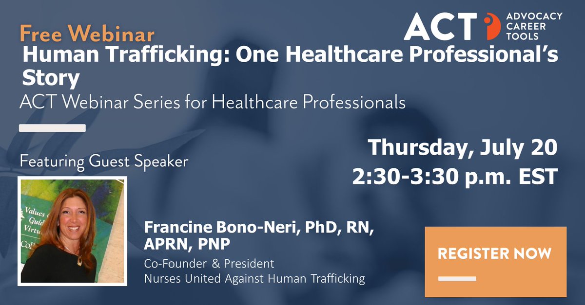 Join us on Thursday, July 20 for a webinar with Dr. Francine Bono-Neri, President of Nurses United Against Human Trafficking. Learn how you can enhance your preparedness to identify and report potential victims.
Register here: stella-ai.zoom.us/.../WN_VF07EEY…
#StopHumanTrafficking