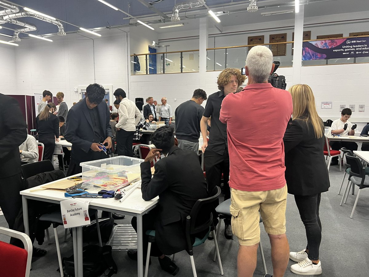 Dwarfio's tweet photo. Lots of media interest in the Design & Make Challenge and how firms are joining forces to get young people interested in engineering. On @SkyNews from 5pm, @bbcmtd at 6.30pm #dm23 #ukmfg https://t.co/ouLIIq5gP6