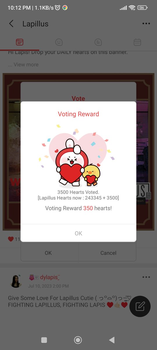 EBryanMonterozo's tweet photo. Done voting sa Choeaedol app for today. Let's keep on voting Lapis! 🤳

#Lapillus #Kpop #LapillusComeBackIsReal #WhosNext https://t.co/tJRWaB2qhu