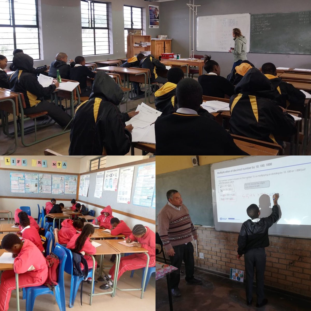 Grade 7, 8 and 10 learners in the Overberg Education District have really put in the hours attending #BackOnTrack classes this week, despite the chilly weather!