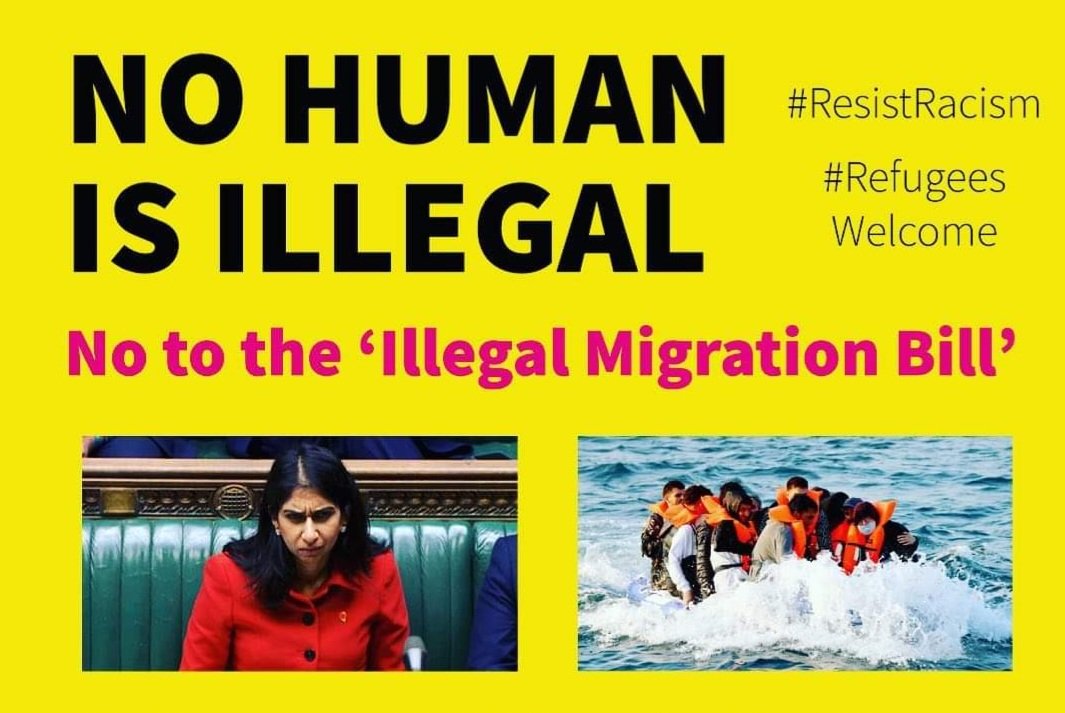As this despicable #illegalmigrationbill is back in parliament today - anti racists everywhere much build and organise opposition to demand it is scrapped #NoOneIsIllegal #NoHumanIllegal #StopScapegoating #resistracism #noracismnofascism #worldagainstracism #RefugeesWelcome