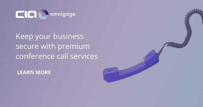 CIAomnigage's tweet photo. CIA Omnigage's premium conference call services provide an added layer of security and professionalism to every conference call so businesses can ensure smooth client communications at all times. https://t.co/ClnhNyaqOc #conferencing #conferencecall #conferencecalling https://t.co/FIKCvaeFQj