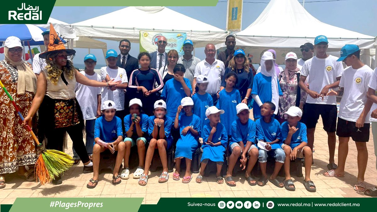 #EnDirect de la Plage des Nations 🌊, et en partenariat avec la #FondationMohamedVI et #HorizonVert, Redal organise une journée découverte du Village Ecologique en faveur des enfants de l’Association Ibtassim pour les orphelins. 
#PlagesPropres2023 🏖️
#b7arblaplastic