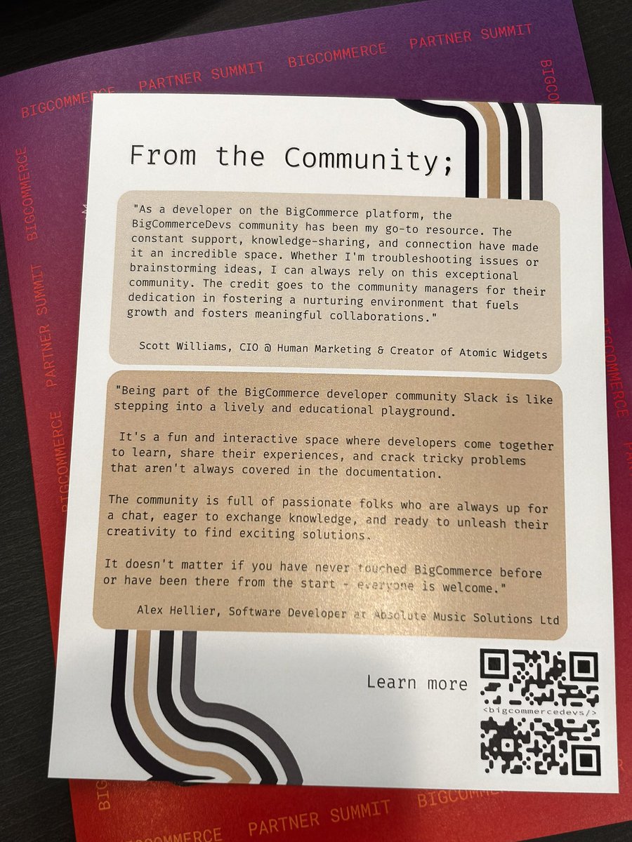 🥰🫡🤝 <a href="/BigCommerceDevs/">BigCommerce Developers</a>