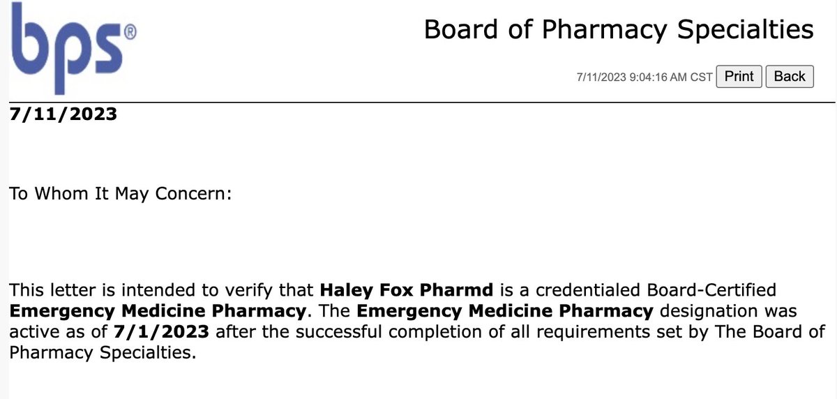 Ya girls officially board certified! #BCEMP #TwitteRx #pharmacy #emergencymedicine