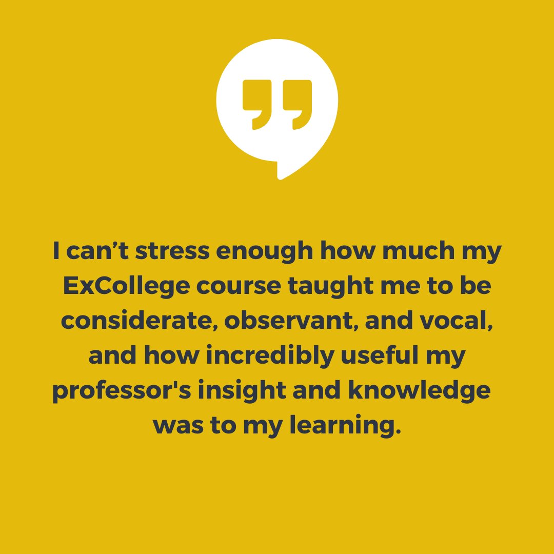 ExCollege's tweet image. What are students saying about their ExCollege courses?

Interested in teaching Tufts undergraduates? Applications to teach in Spring 2024 close on August 14th, 2023.
Apply today: lnkd.in/etJC8TV9

#HigherEdJobs #TuftsUniversity #TuftsExperimentalCollege #InnovativeEd