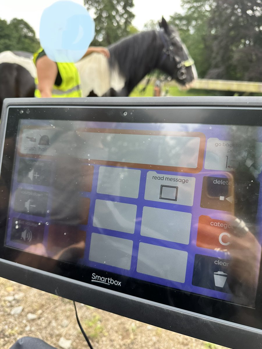 AACtivieswcarly's tweet image. This weekend we took a group of students horseriding in the Lake District. Lots of support, prompting, praise and modelling was required, and we had some wonderful successes! #aac #augcomm #augmentativeandalternativecommunication #aacdevice #augcommdevice