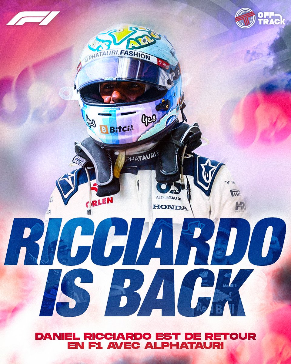 TearOffFR's tweet image. 🚨 OFFICIEL !!

Daniel Ricciardo REMPLACE Nyck de Vries chez AlphaTauri avec EFFET IMMÉDIAT ! 🤯

L'Australien sera donc au volant de l'AT04 dès le Grand Prix de Hongrie dans 2 semaines ! ✅

#F1 #HungarianGP