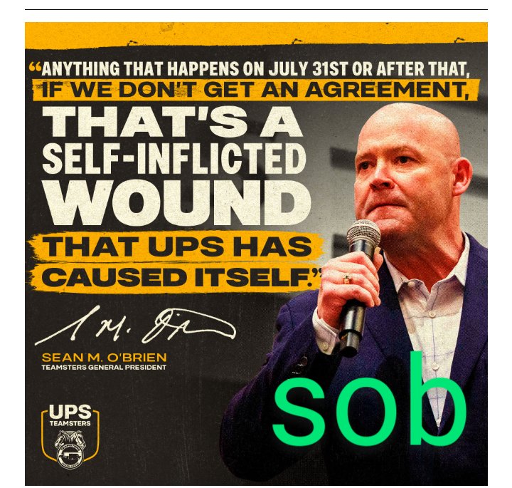 BrJoeBalkis's tweet photo. 7/9/23 #upsNegotiationsUpdate
#2023TeamstersupsContractCampaign #Teamsters #ups
#PartTimePoverty still doesnt #work
#VoteNo if they dont negotiate at least $27 starting pay. Vote No if they dont get @ least $12 bump up pay for senior part-timers.
https://t.co/6JABKk3Aor https://t.co/ymUSvAj9FO