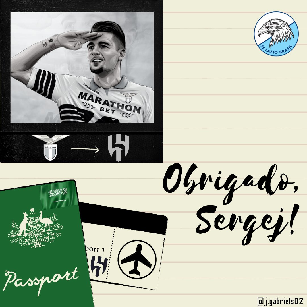SSLazioBrasil's tweet photo. 🇷🇸 Sergej Milinković-Savić (28 anos):

• 8 anos na Lazio
• 341 j.
• 69 gols
• 59 assist.
• 26.763 minutos
🏆 1 Coppa Italia
🏆🏆 2 Supercoppas

O maior artilheiro estrangeiro do clube. Obrigado pelos serviços prestados, Sergej!
Boa sorte no Al-Hilal. 🫡
#SSLazioBrasil #Lazio https://t.co/3lRHmaui7g