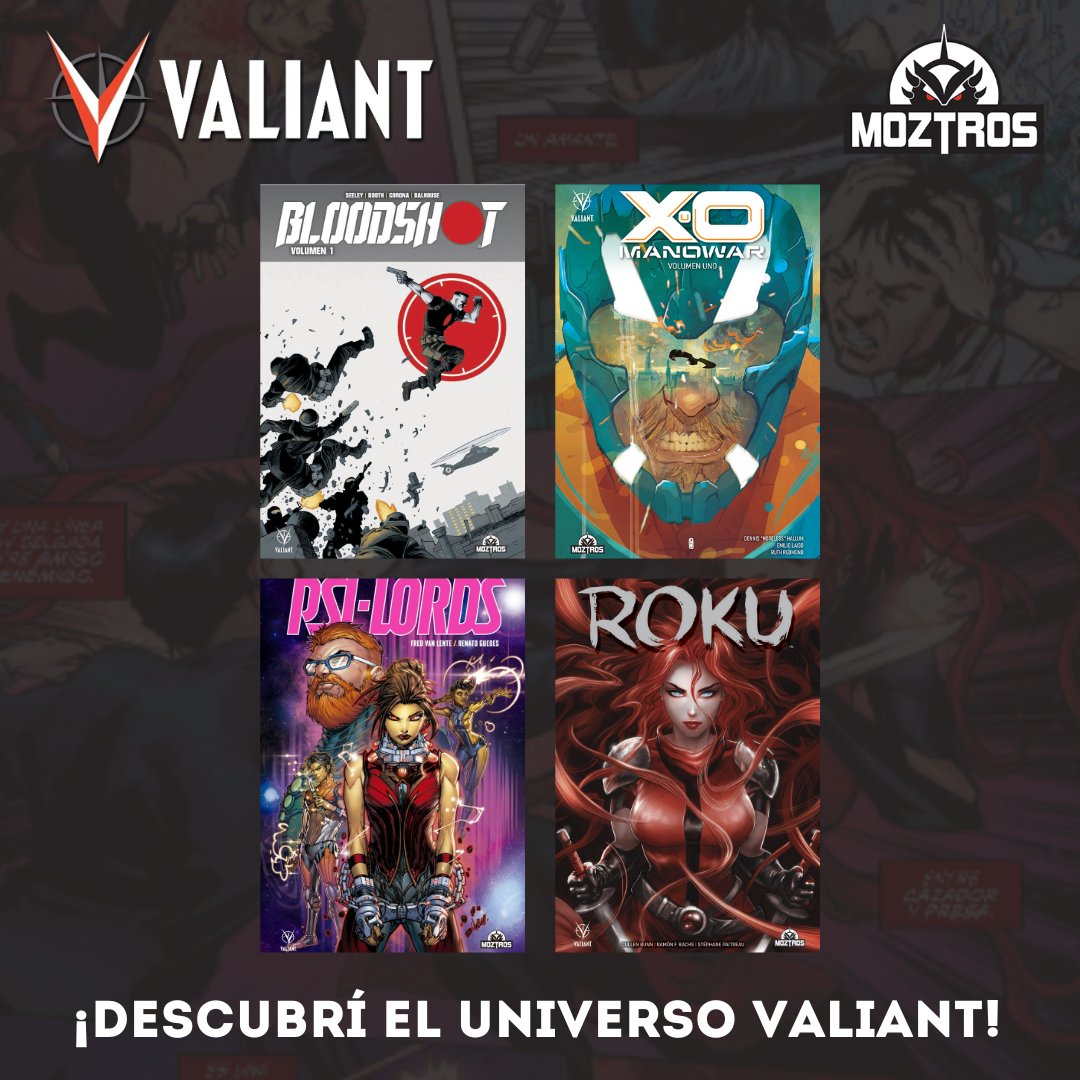 MoztrosLATAM's tweet photo. ¿Conocés el Universo Valiant?
#MoztrosLatam #Moztros #PSILORDS #ROKU #BLOODSHOT #XOMANOWAR #Valiant https://t.co/p2jCMwUGZi