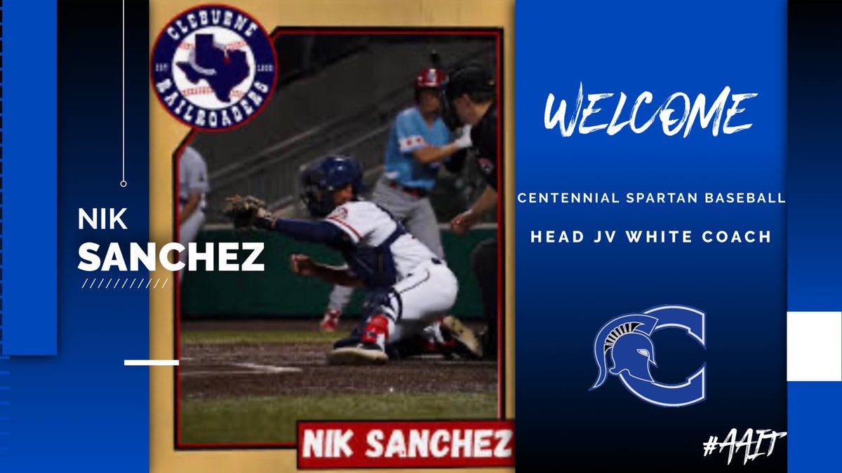 I’m happy to announce we’ve hired <a href="/NikSanchez_/">Coach Sanchez</a> as our Head JV White Coach. Nik will also be coaching our catchers. #AAIT