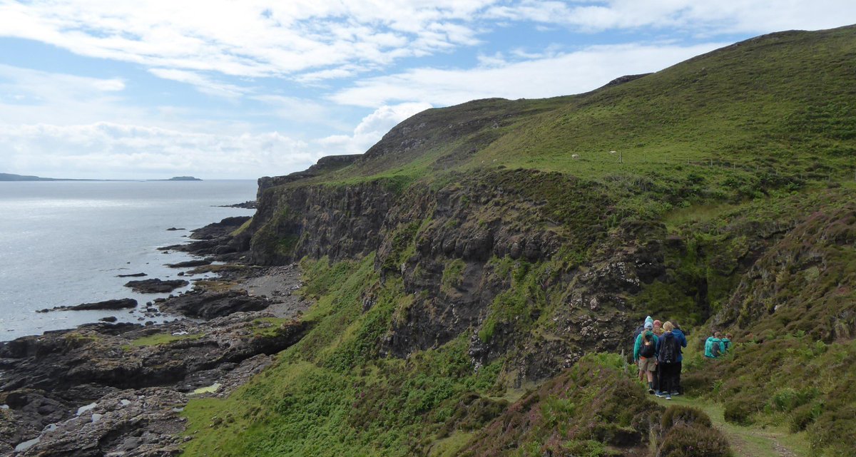 Today we have walked to The Singing Sands &amp; spent plenty of time in the sea at the beautiful Bay of Laig. We biked back across to the southern end of the island &amp; explored  Eigg's famous caves with Norah Barnes, Eigg's ranger &amp; wildlife expert. #TeamEigg #NiddVentureAdventure