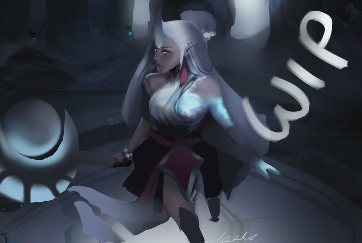 Snow Moon Soraka WIP 🌑 #soraka #snowmoonsoraka #wip #ArtofLegends #LeagueOfLegends #concept