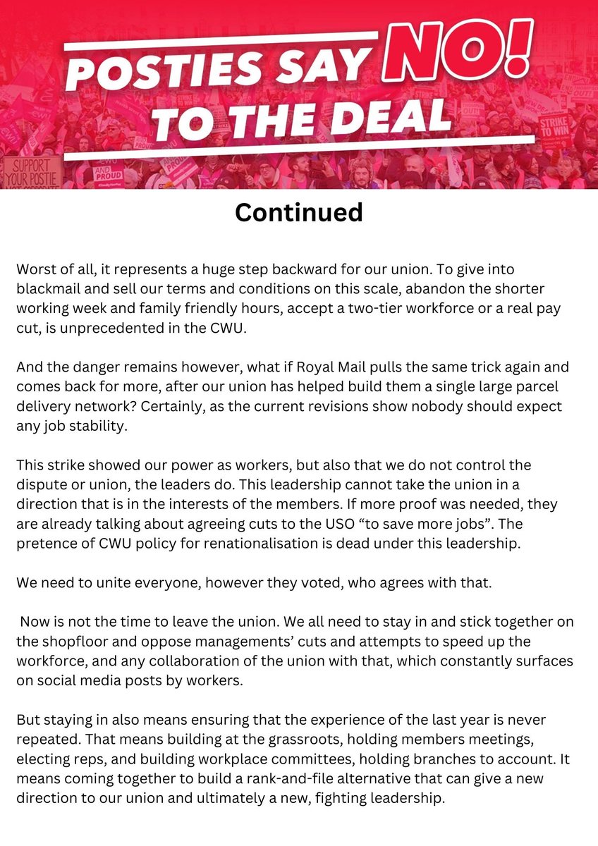 Postal Workers Say No tweet media