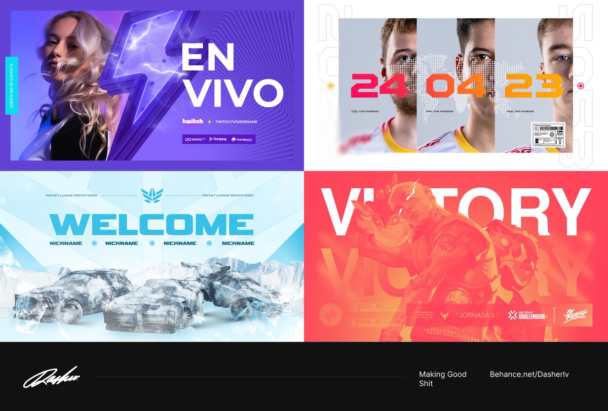 Hi, I'm Dasher and I make esports designs 🤍

#PortfolioDay
