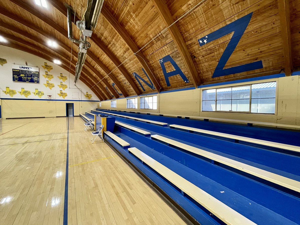 gym_picker's tweet photo. I’ve often called Gregory Gym “The Mother of All Gyms” in Texas but this one is undeniably the most successful and important as any gym in Texas. I am grateful to Coach Schilling  @ECSchill for the opportunity to spend time here.

Nazareth is Texas Basketball royalty. https://t.co/h2QE541diI