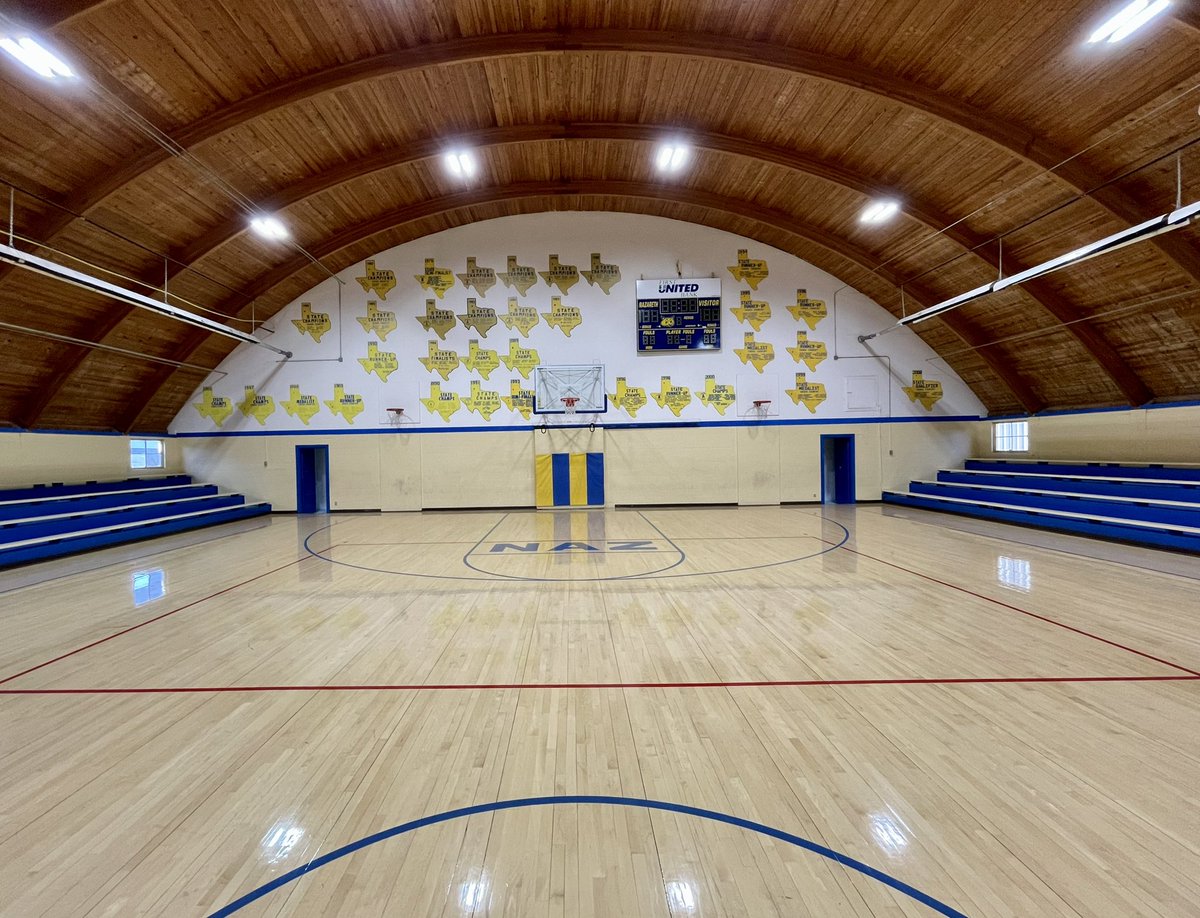 gym_picker's tweet photo. I’ve often called Gregory Gym “The Mother of All Gyms” in Texas but this one is undeniably the most successful and important as any gym in Texas. I am grateful to Coach Schilling  @ECSchill for the opportunity to spend time here.

Nazareth is Texas Basketball royalty. https://t.co/h2QE541diI