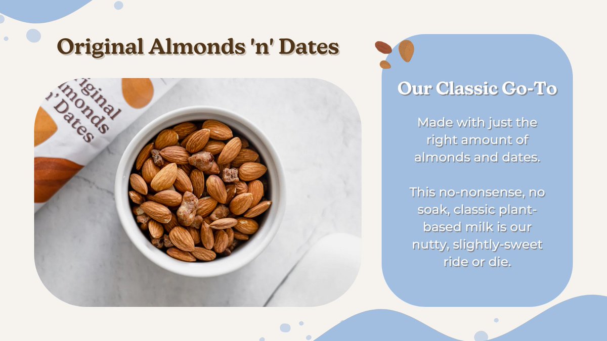 Who knew making plant-based milk could be SO easy? 

Get your nutty, slightly-sweet fix with our Original Almonds ’n’ Dates Medley! 

Shop now ⏩ almondcow.co/products/milk-…