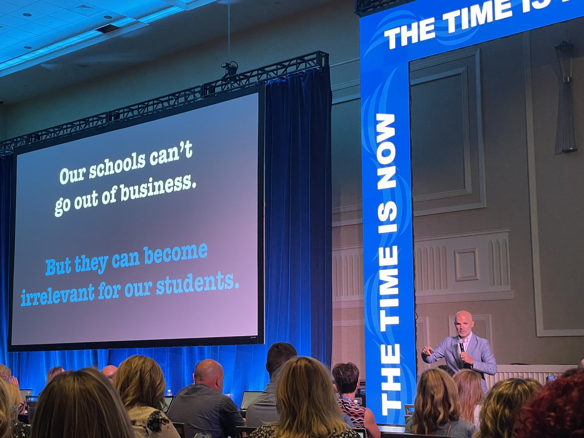 “Our schools can’t go out of business, but they can become irrelevant for students.”

Thank you @mradamwelcome for bringing the good (and truthful) word!

#DoGreatThings!
