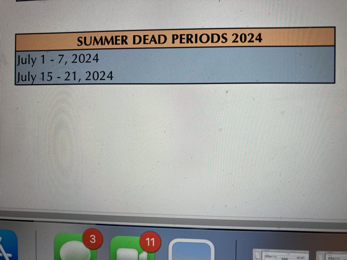 For those already planning vacations these are your dead periods for 2024. Spread the word @NCHSAA @ACES_FB @acesbooster @AcesAthletes @AcesAthletes