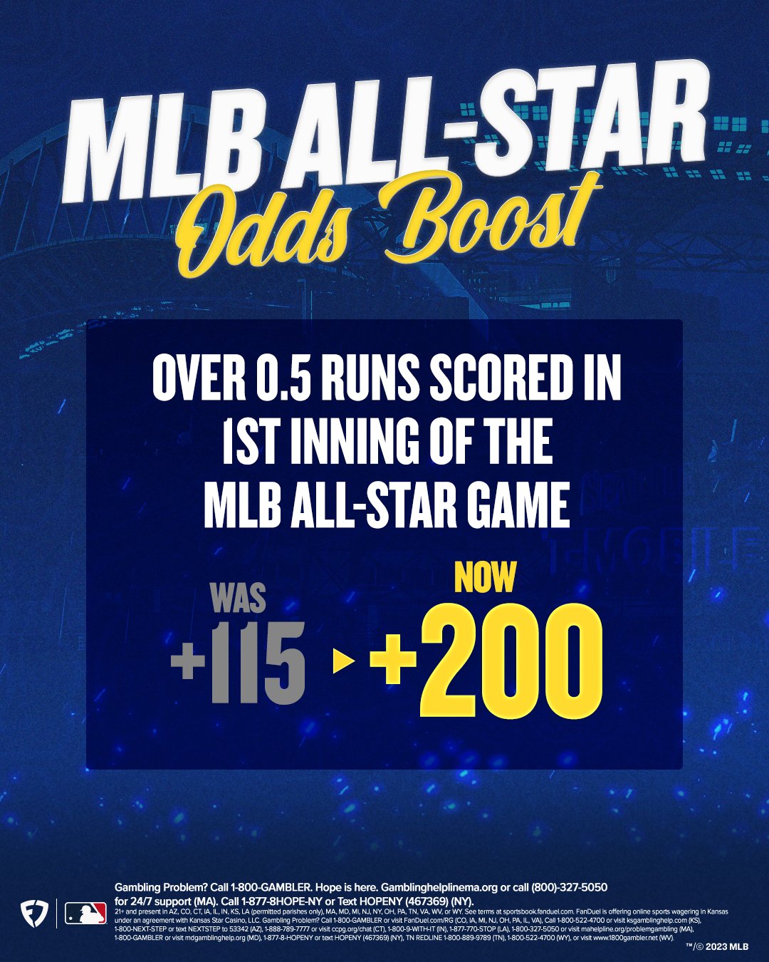FanDuel Sportsbook on Twitter "⚾️ MLB ALLSTAR ODDS BOOST ⚾️ Over 0.5