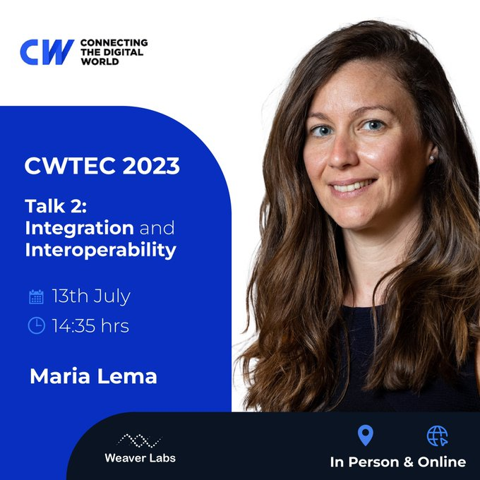 Don't miss @MariaMariuru's captivating session at CWTEC 2023 by @CambWireless this Thursday!

Explore the game-changing impact of a decentralized service layer in the telecom industry.🌐

🎟️ Secure your spot: cambridgewireless.co.uk/events/the-una…

#TelecomInnovation #Decentralization