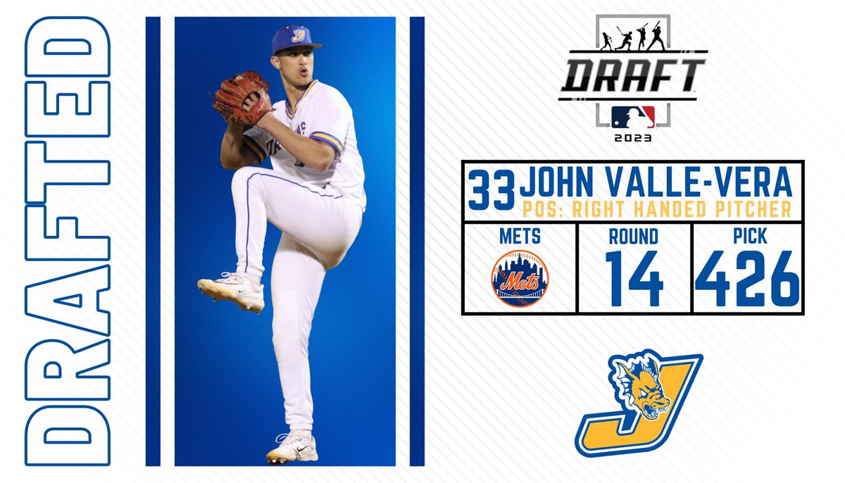 JHSDragonsBsbl's tweet photo. Congratulations to John Valle on being selected in Round 14 by the @Mets! Excited to watch you begin your professional career. #dragons #LGM @813Preps @tampajhs https://t.co/MwwUeoq88g