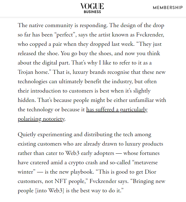 Im excited for <a href="/Dior/">Dior</a> web3 appearance!