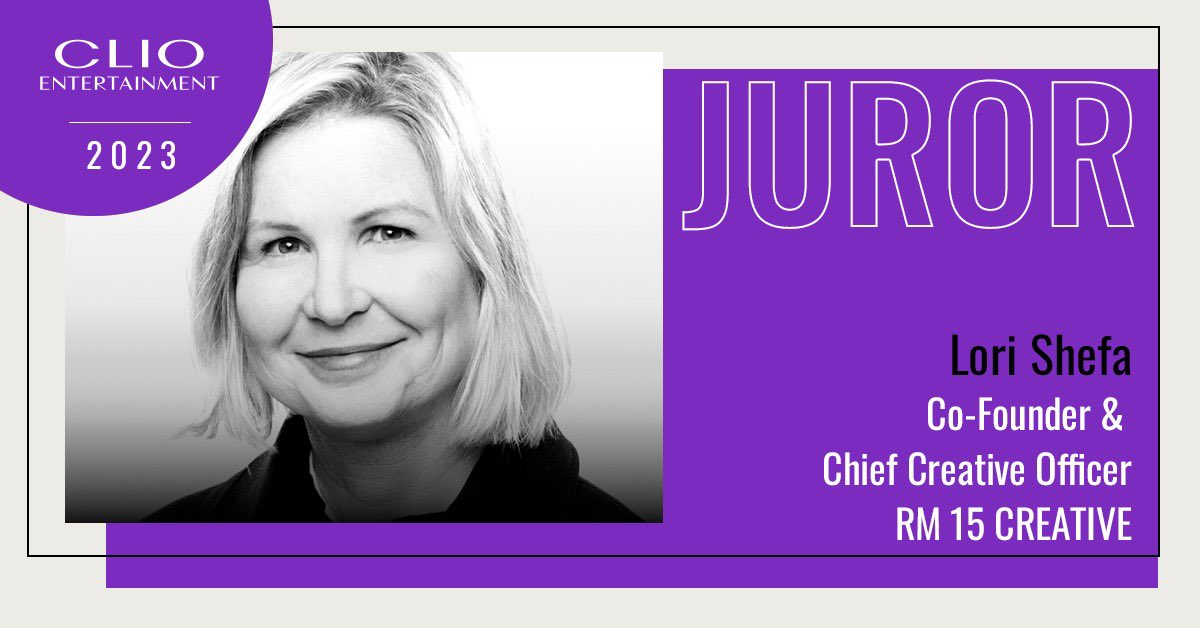 Now reporting for jury duty at the @clioawards! I'm proud to announce that I am on the 2023 #ClioEntertainment Jury. Show us your most creative work! 🏆