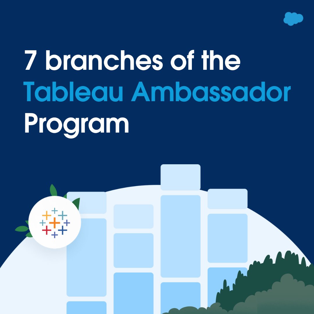 Last chance for #TableauAmbassador applications and nominations—share your submissions by July 14, 2023 at 11:59 p.m. PT. tabsoft.co/43gcmYw

Before you apply, get to know each of the Tableau Ambassador branches: ⬇️