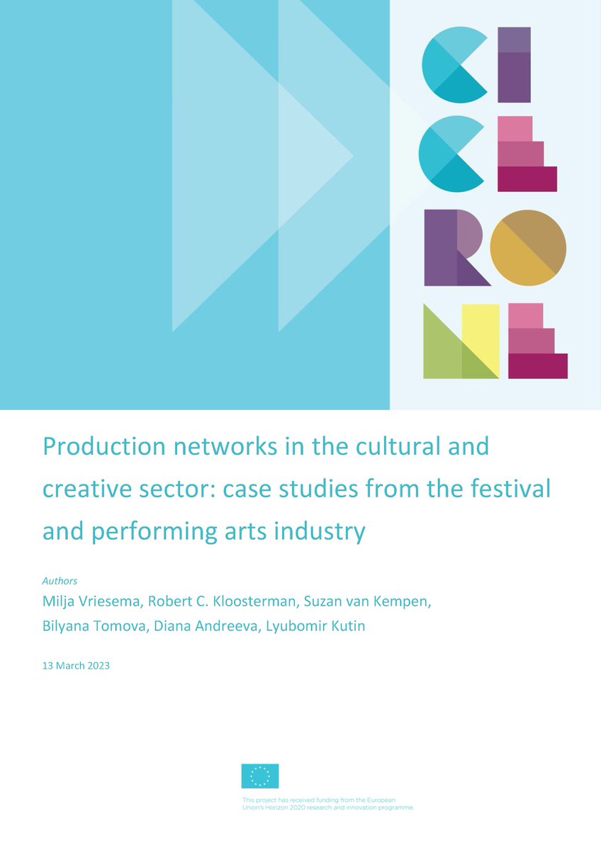 Check out our latest publication on production networks in the festival and performing arts industry ➡️ shorturl.at/HILZ1

It is part of a series of 9 publications on production networks across 9 CCS industries, jointly making up CICERONE's empirical backbone #CCS #CCI #GPN