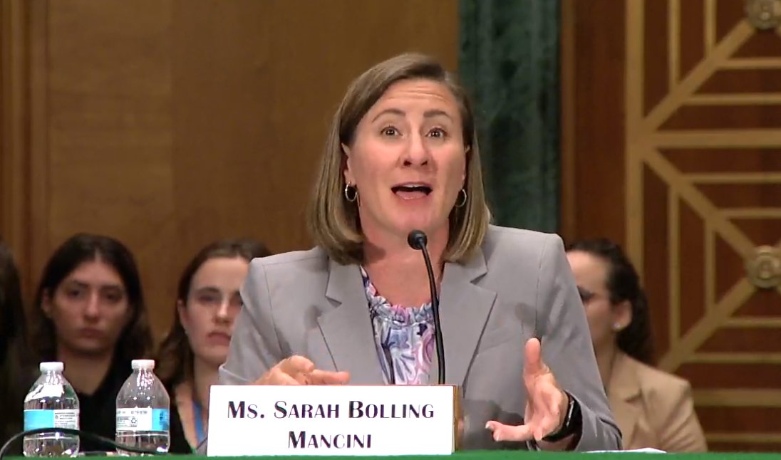 If it's a true land contract, says @SarahMancini before @SenateBanking, federal laws such as the Truth In Lending Act apply, but they are being violated left and right and nobody is enforcing it. @SenTinaSmith #ProtectHomeowners #ProtectConsumers banking.senate.gov/hearings/explo…